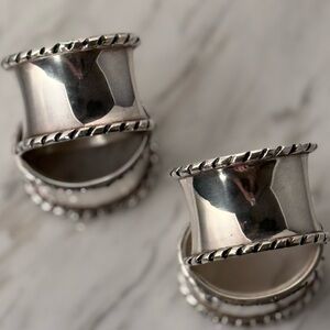 Elegant Silver Napkin Rings